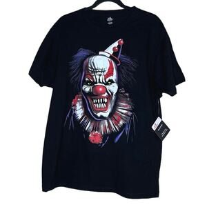 Scary Clown Halloween Mens Black T-Shirt, Spooky, Celebrate Halloween, Pennywise